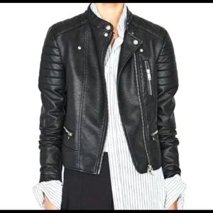 Zara Faux Leather Moto Jacket